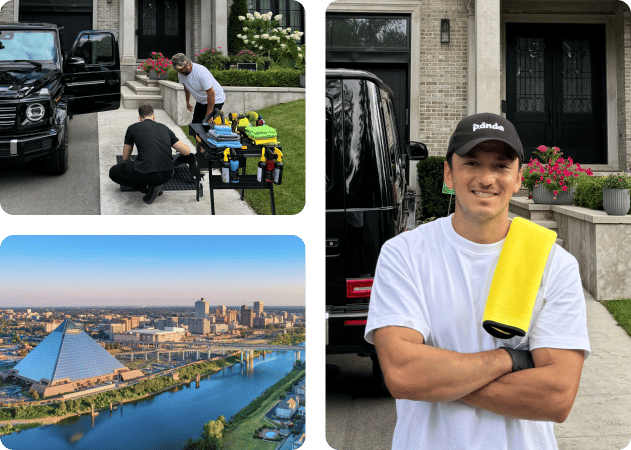 Professional car detailing in Memphis, TN on a luxury G-Wagon.