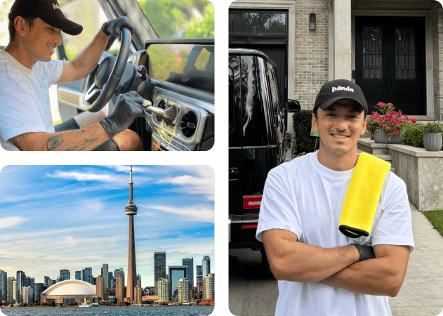 Mobile car detailing in Toronto, ON by Panda Hub for a black G-Class.