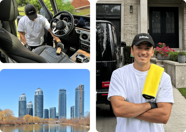 On-site interior car detailing in Etobicoke, ON, featuring a Mercedes G-Class.