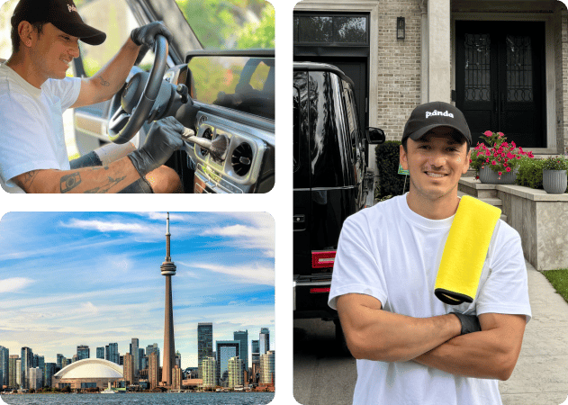 Mobile car detailing in Toronto, ON by Panda Hub for a black G-Class.