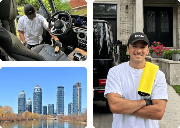 On-site interior car detailing in Etobicoke, ON, featuring a Mercedes G-Class.
