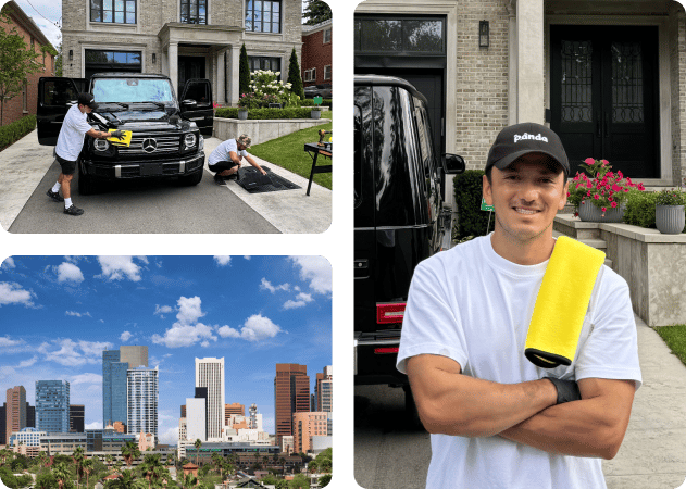 Mobile car detailing team working on a G-Wagon in Phoenix, AZ.