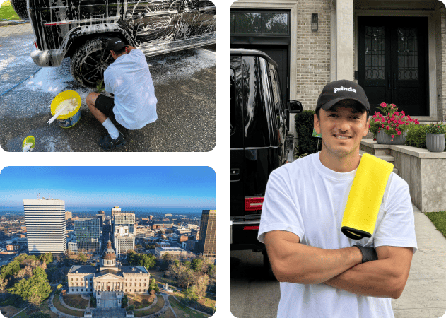 Mobile car detailing in Columbia, SC providing interior detailing and exterior wash for a luxury vehicle