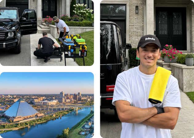 Professional car detailing in Memphis, TN on a luxury G-Wagon.