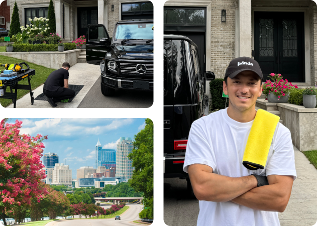 Raleigh, NC car detailing with exterior cleaning on a black G-Wagon.