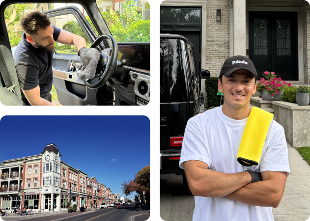 picture of a guy cleaning the car in Markham