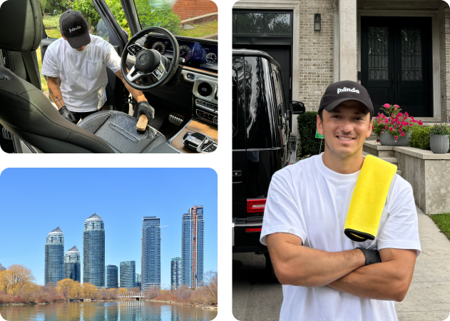 On-site interior car detailing in Etobicoke, ON, featuring a Mercedes G-Class.