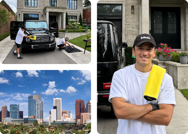 Mobile car detailing team working on a G-Wagon in Phoenix, AZ.