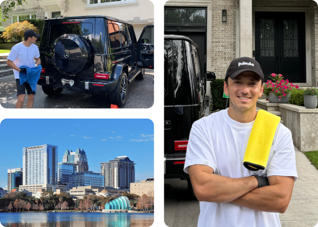 Auto detailing setup and G-Wagon service captured in Orlando, FL.