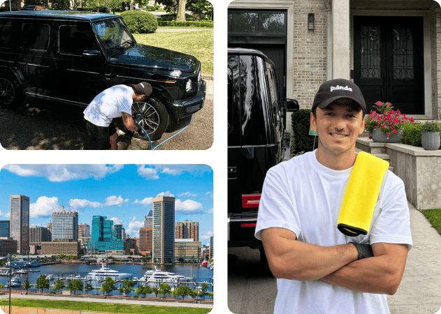 Premium car detailing service in Baltimore, MD on a Mercedes SUV.