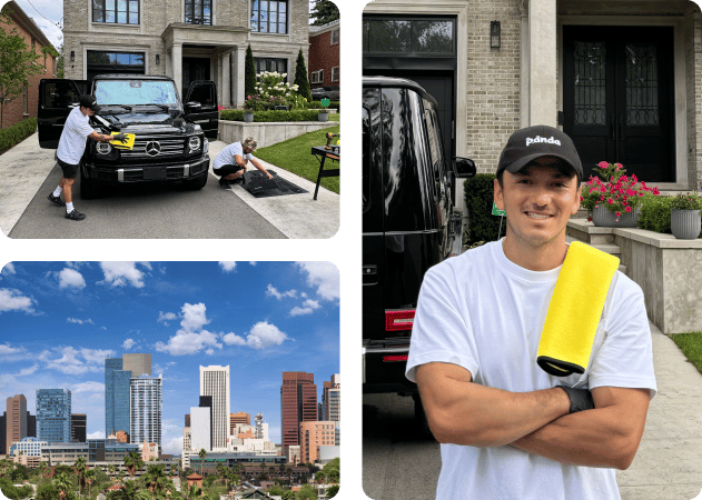 Mobile car detailing team working on a G-Wagon in Phoenix, AZ.